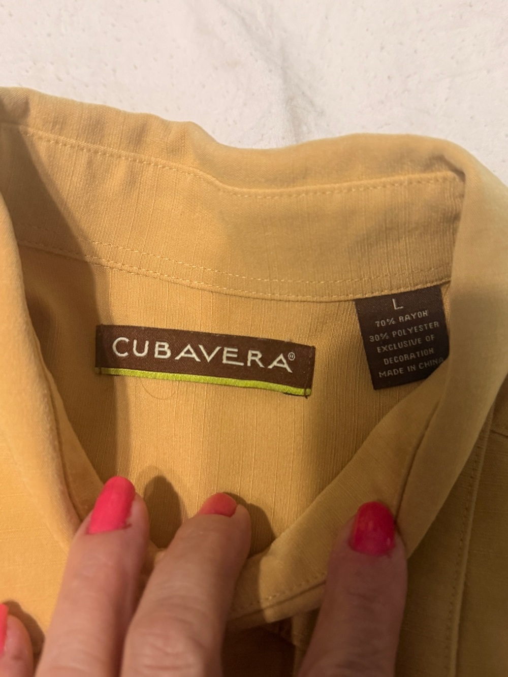 Cubavera Women's Mustard Yellow Rayon-Blend Shirt Jacket
